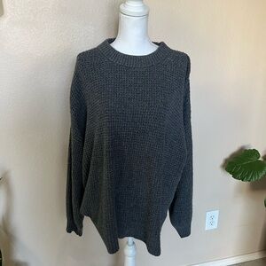 American eagle women’s Dark Gray Waffle Knit Sweater